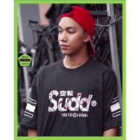 Sudd เสื้อคอกลมชาย over size รุ่น Neo tokyo สีทอปดำ