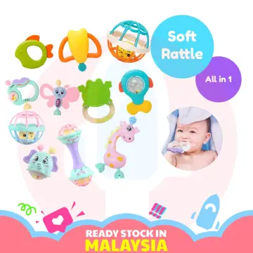 7PCS Baby Rattles Set Baby Rattles Toys Silicone Teether Rattles Hand Shake  Bed Bell Trolley Rattles Baby Toddler Toys Handbell Rattle Newborns  Educational Gift