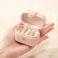 Mini Ring Box Portable Small Jewelry Organizer Display Travel Simple Mini Gift Case Boxes Leather Earring Necklace Holder