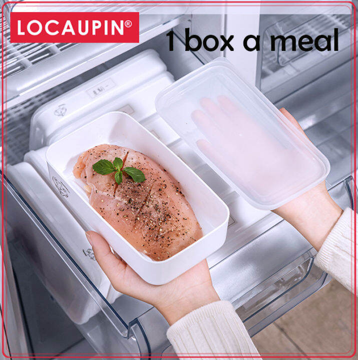 Locaupin Fridge Food Storage Containers with Lids,Plastic Reusable