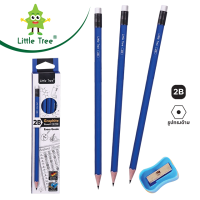 Little Tree ดินสอแรเงา 2B+กบเหลา (PENCIL) แพ็ค 1 โหล