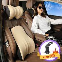 Car Driver Pillow Space Memory Foam Car Lumbar Support Back Cushion Car Seat Neck Pillow Washable Auto Pillow Cushion Accesorios