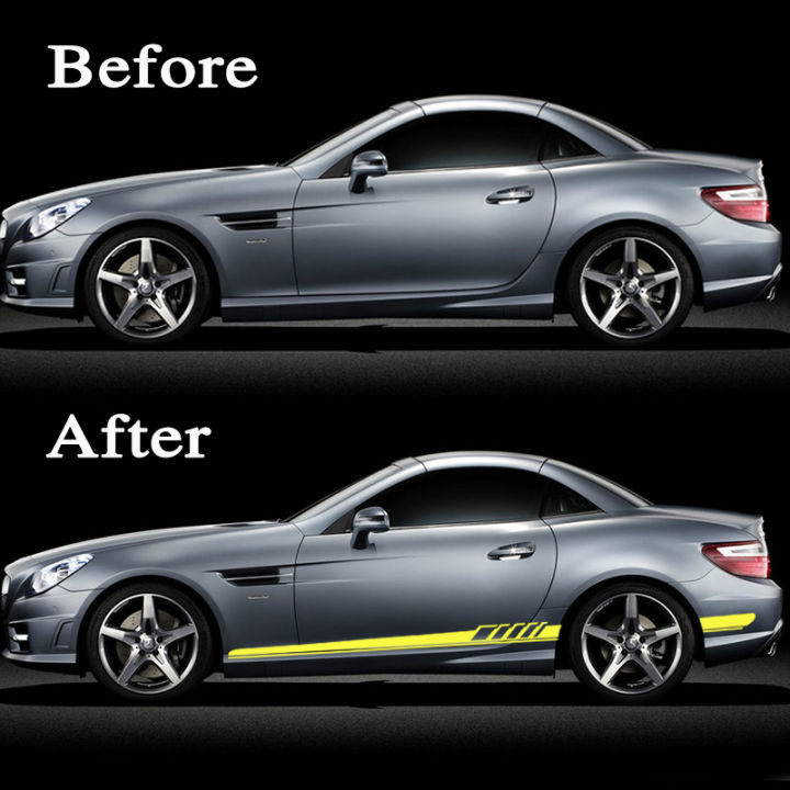 2-pcs-car-door-side-stripe-skirt-sticker-vinyl-decal-for-mercedes-benz-slk-class-r170-r171-r172-slk55-amg-slk200-250-accessories