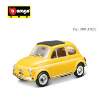 Bburago 1:24 FIAT 500F ล้อแม็กรถยนต์รุ่น D Iecasts และของเล่นยานพาหนะเก็บรถของเล่นเด็กของขวัญวันเกิด