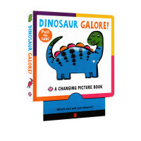 Original English Picture Book Dinosaur galore childrens color enlightenment cognition drawing operation paperboard book red car green car same series Roger Priddy word learning book