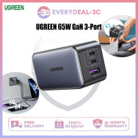 Ugreast 65W GaN 3-พอร์ตชนิด C ที่ชาร์จเร็วสำหรับ S23 SAMSUNG S22 Ultra Xiaomi 12T iPhone 13 Pro 12 Pro Max แท็บ Samsung S7ชาร์จเร็วเลอโนโวเอซุสแล็ปท็อป