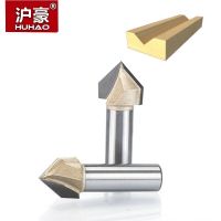 [HOT 2023] HUHAO 1Pcs 1/2 "Shank เครื่องตัดขอบคู่ Router Bits สำหรับไม้90องศา V ประเภทเครื่องตัดเจาะรูทังสเตนงานไม้เครื่องมือ