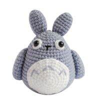 TPRPYN 18ซม. Totoro ชุดถักโครเชต์เย็บปักถักร้อยแมว DIY ถัก Amigurumi ชุดงานฝีมือถักด้วยมือด้วยเส้นด้ายรูปแบบวิดีโอ