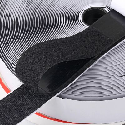 Hook and Loop Tape Self Adhesive Fastener Tape Shoes Fastener Sticker Strips Scratch Adhesif with Glue DIY16/20/25/30/50/100mm