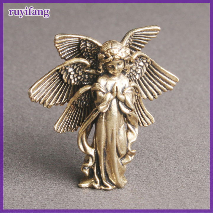 ruyifang-ทองแดงหกปีกเทวดาพระเจ้ารักกามเทพรูปปั้นเครื่องประดับขนาดเล็ก-angel-figurines-ตกแต่งโต๊ะตกแต่งบ้านอุปกรณ์เสริม