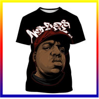 Rapper Hip Hop Notorious B.I.G การพิมพ์ 3D ฤดูร้อนผู้ชาย O คอเสื้อยืดลำลองแขนสั้นพลัสขนาดเสื้อสวมหัวผู้ชายแฟชั่นเสื้อผ้า XS-5XL