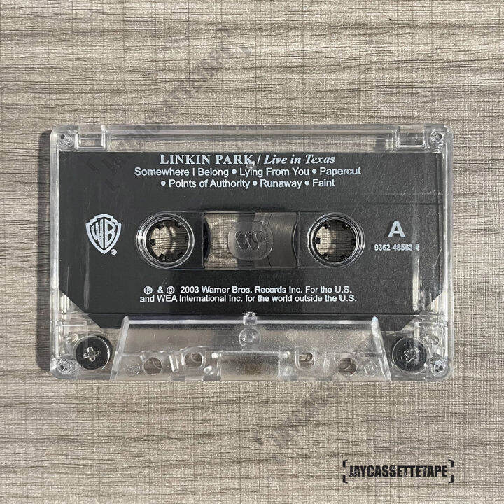 เทปเพลง-เทปคาสเซ็ท-เทปคาสเซ็ต-เทปเพลงสากล-cassette-tape-linkin-park-อัลบั้ม-live-in-texas