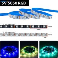 5เมตร10มิลลิเมตรความกว้าง PCB สีขาวหรือสีดำ PCB คณะกรรมการ5050 SMD RGB ที่มีความยืดหยุ่นหลอดไฟ LED Strip 30 Ledsm 60 Ledsm IP20 IP65กันน้ำ DC 5โวลต์