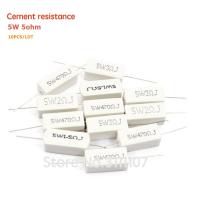 10PCS/LOT Ceramic Cement Resistor 5W 5 ohm 5R Resistance 5 Error Cement resistance