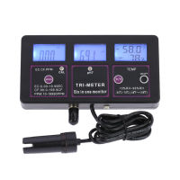 KKmoon New Professional 6 in 1 Multi-parameter Water Testing Meter Digital LCD Multi-function Water Quality Monitor pH / RH / EC / CF / TDS(PPM) / TEMP Multiparameter Water Quality Tester