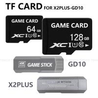 บัตร TF การ์ดความจำ64Gb 128Gb 40000เกมสำหรับ X2plus Gd10 Joypad สำหรับจอสัมผัสคอนโซลสำหรับซูเปอร์นินเทนโด PSP PS1 SFC MAME CPS GBA N64 NDS