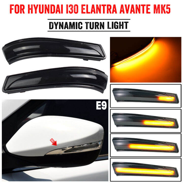 led-แบบไดนามิกเลี้ยวไฟสำหรับ-hyundai-elantra-avante-mk5-md-ud-veloster-i30กะพริบไหลน้ำไฟกระพริบกระพริบแสง