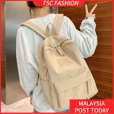 【hot sale】△♂☏ C16 TSCfashion Simple Fashion Waterproof Anti-theft School Bag Ins Student Backpack Campus Retro Literature and Art Class Bag