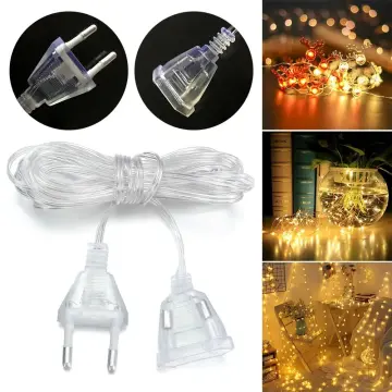 3m Power Extension Cable Plug Extender Wire For LED String Light Christmas  Lights 
