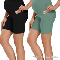 ♚ Calças de maternidade grávidas barriga cintura alta slim fashion leggings esportivos mini ioga fitness para mulheres verão