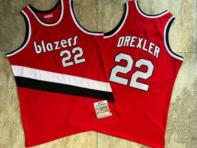Top-quality Hot Sale Mens Portland Trail Blazers 22 Clyde Drexler Mitchell Ness1983-84 Red Jersey