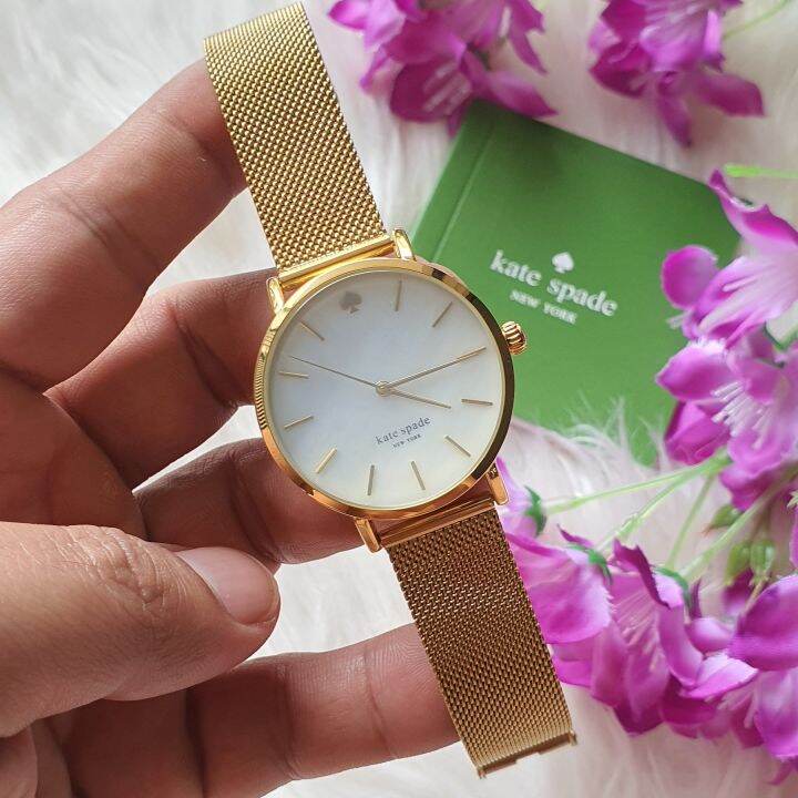 Kate Spade New York Threehand White Dial Gold Tone Stainless Steel