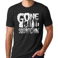 Mens Fashion Tshirts Gone Sasquatchin Funny Gag Gift Humor Tshirt Big Foot Sasquatch Hip hop Cotton for Mens  KIU8