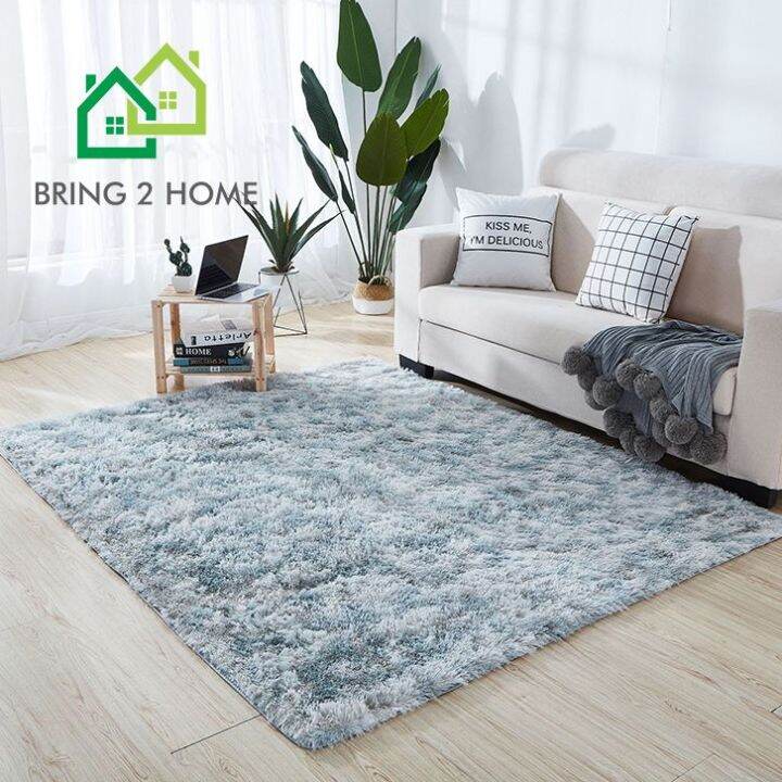 bring2home-พรมปูพื้น-พรมทูโทน-มีปุ่มกันลื่น-พรมขนนิ่ม-พร้อมส่ง-มี-2-ขนาดให้เลือก