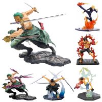 หุ่นฟิกเกอร์แอ็กชัน PVC รูปปั้นตัวการ์ตูนสำหรับเด็ก Roronoa Zoro ฟิกเกอร์ลูฟี่หนึ่งชิ้น18ซม.