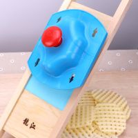 Wooden Potato Grid Slicer Vegetable Grater Corrugated Net Chopper Cutter Wave Knife Chipper Salad Kitchen Shredder Peeler Masher Graters  Peelers Slic