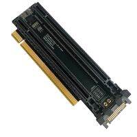 PCI-E 4.0 X16 1 to 2 Expansion Card Gen4 Split Card PCIe-Bifurcation X16 to X8X8 with 20mm Spaced Slots CPU4P