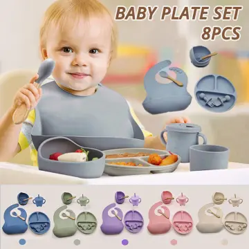 Silicone Baby Feeding Set (8Pieces/Set) - Gamomi Silicone Baby