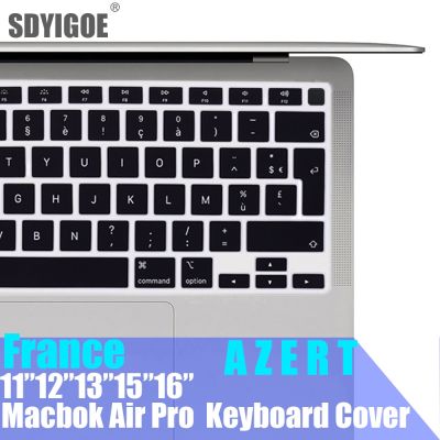 SDYIGOE France Laptop Keyboard cover suitable for Macbook pro13 Air13 silicone keyboard film AZERT A2337 A2338 A1706 A2141 A1708 Keyboard Accessories