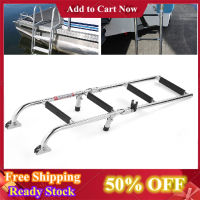 【คุณภาพสูง】บันไดสแตนเลส 4 ขั้นพับบันไดสองขั้น Telescopic Boat Ladder Pontoon