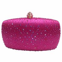 Oval Shape Rhinestones Crystal Clutch Evening Bags for Womens Party Cocktail Evening Prom