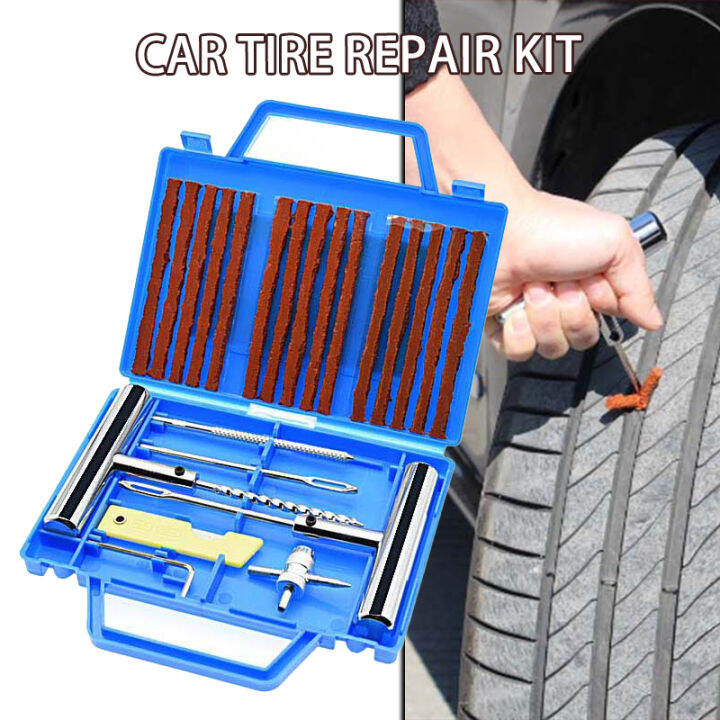 Idealhere 23PC Tire Repair Kit DIY Tools Plugs Punctured Flat Tires For Car Truck SUV Fix Lazada