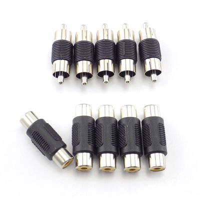 ；【‘； 2Pcs 5Pcs 10Pcs Rca Dual Male To Male Coupler Female To Female Adapter AV Cable Plug 2/10X CCTV Connector Video Audio