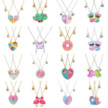 Kids BFF Necklaces for 2 Split Heart Necklace Best Friends Forever Pendant Friendship  Necklace Set | Wish