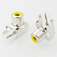 5Pcs AV Jack AV-8.4-3 Yellow RCA Female Audio Video AV Socket Connector AV-103B