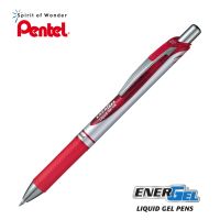 Pentel Energel Deluxe ปากกาหมึกเจล เพนเทล แบบกด 0.7mm BL77 - หมึกสีแดง