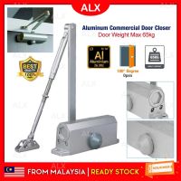 ALX BORONG Malaysia อลูมิเนียมทนไฟทนทาน2สปีดสูงสุด45-65กก. แม่เหล็ก180องศาไฮดรอลิกอัตโนมัติที่ปิดประตูบานเลื่อน