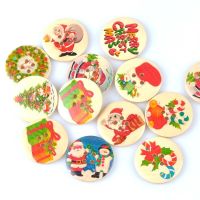 10pcs mix wooden buttons Christmas Handmade Scrapbooking Crafts Accessories Sewing Accessories 40mm MT1638 Haberdashery