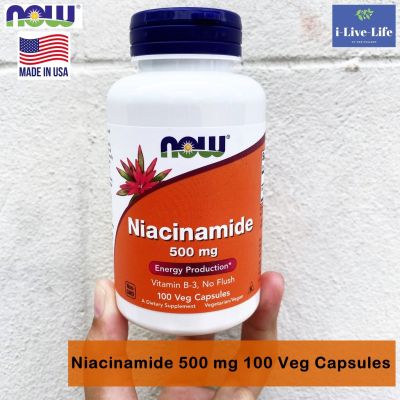 ไนอาซินาไมด์ วิตามินบี 3 Niacinamide 500 mg 100 Veg Capsules - Now Foods