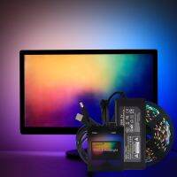 【✲High Quality✲】 na07037036036666 Ambilight Rgb Ws2812b Usb แถบไฟคอมพิวเตอร์ Hdtv Deskpc หน้าจอ Ws2812แสงไฟแบ็คไลท์สมาร์ทเทป1M 2M 3M 4M 5M