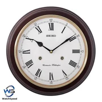 Seiko Westminster Chime Wooden Wall Clock QXH202B