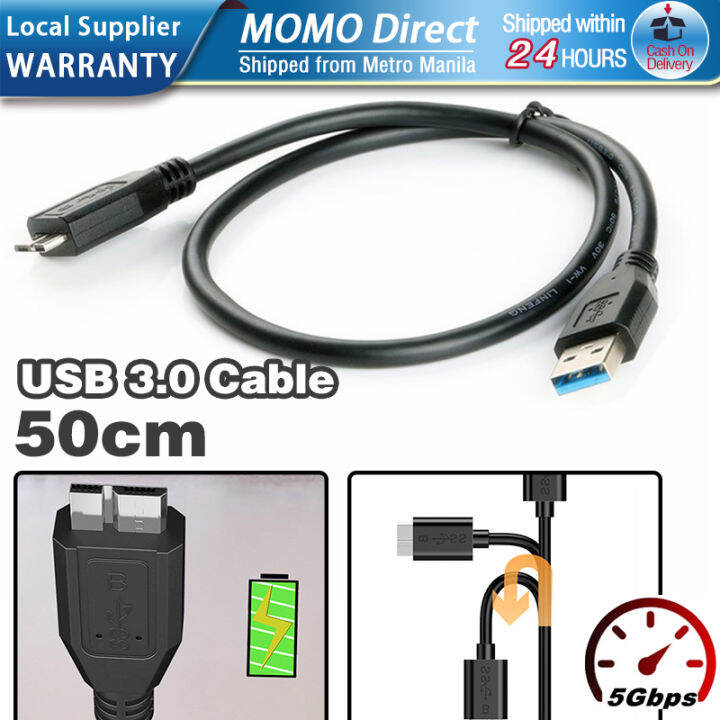 50cm USB 3.0 Cable For External Hard Drive Disk HDD Hard Drive Cable Cord Micro B Male Adapter