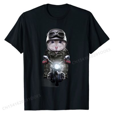 Grey Dwarf Hamster Riding Motorcycle T-Shirt Cotton Men T Shirt Printed Tops Shirt New Arrival Summer