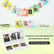96 Pockets Instant Photo Album PU Leather 3 Inch Photo Paper Album