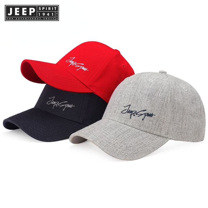 jeep-spirit-1941-estd-หมวกเบสบอลหมวกกันแดดผู้ชายหมวกแหลมบางใหม่หมวกกันแดดแบบสบาย-ๆ82915