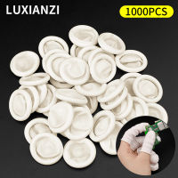 LUXIANZI 1000 ชิ้นนิ้วมือถุงมือยางธรรมชาติทิ้งเล็บถุงมือเครื่องมือทนทานลื่น Anti - static Latex Finger Cots-GSDDA